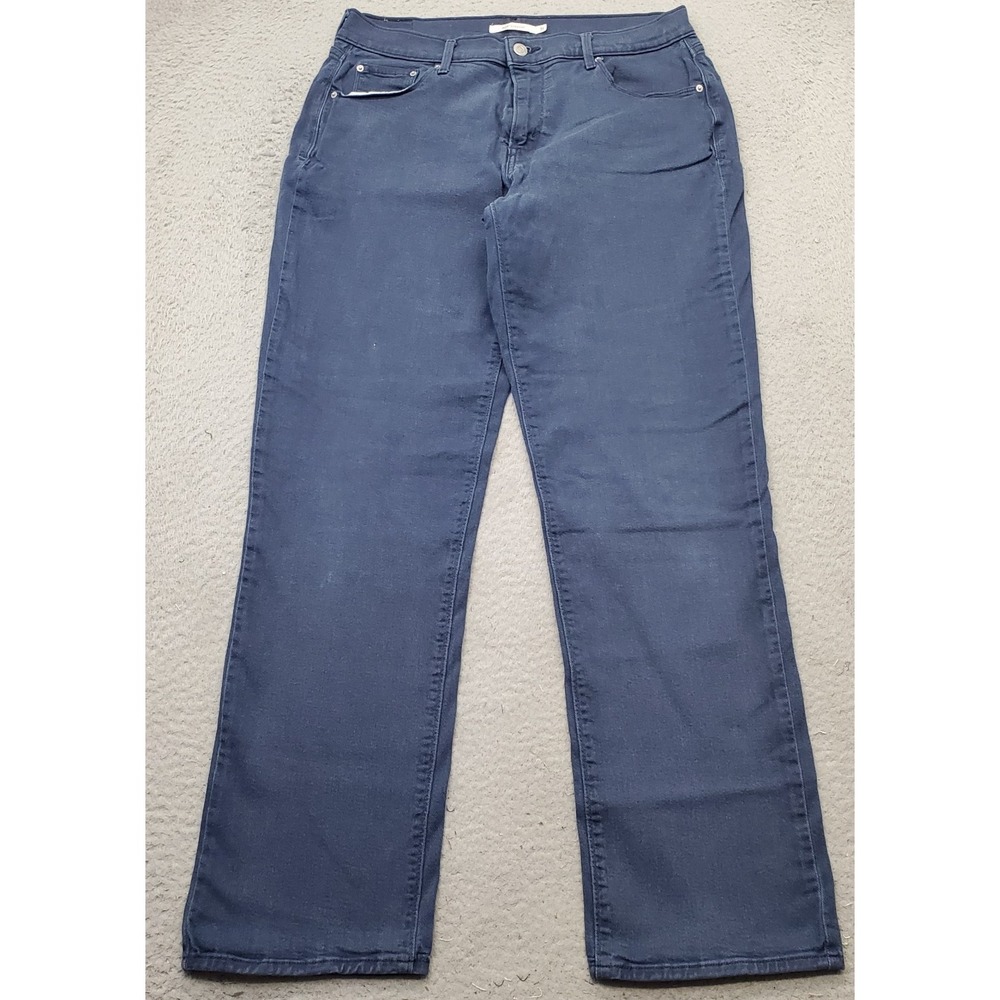 Levi's 505 Straight Jeans Womens 31 Blue Denim Low Waist White Tab PO-4100372682